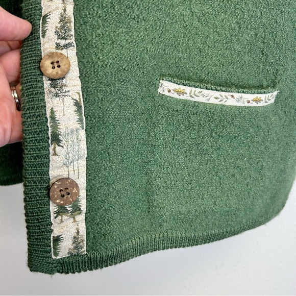 Woolrich Wool Cottagecore Sage Nature Vest Granola Girl XL Vintage 90s Cabin - Picture 6 of 13